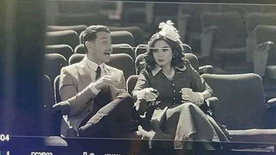 أحمد زاهر وروجينا من كواليس تصوير مسلسل تياترو