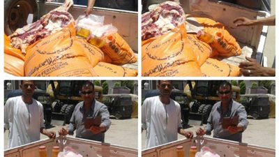 حجز جزار بتهمة ببيع لحوم مجهولة المصدر بالمطرية