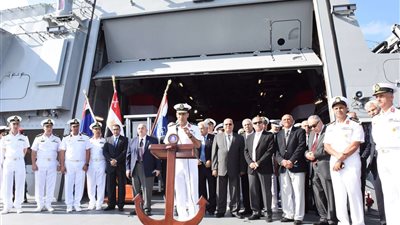 وصول الفرقاطة «العزيز» من طراز « MEKO-A200» إلى قاعدة الإسكندرية إيذاناً بإنضمامها للقوات البحرية