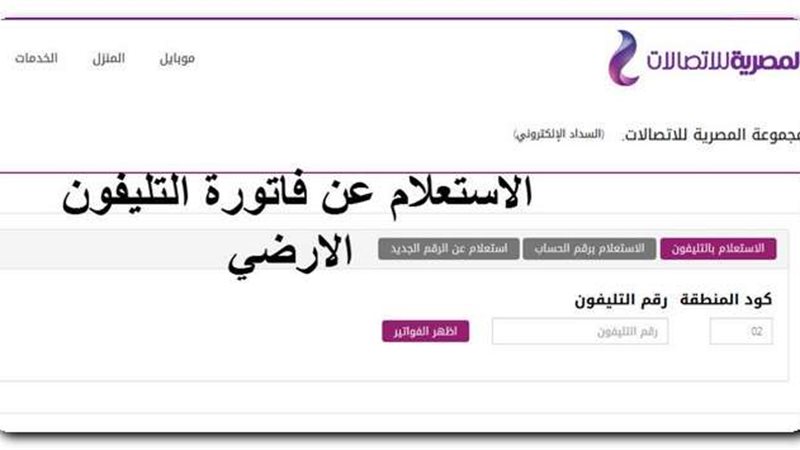 الاستعلام عن فاتورة