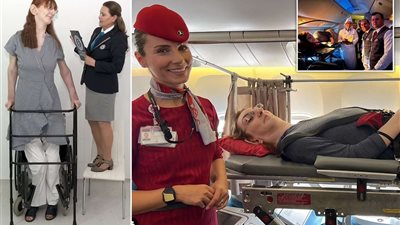 أطول امرأة في العالم تسافر لأول مرة.. أزالوا مقاعد من الطائرة