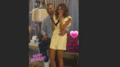 عمر كمال ينشر فيديو جديد من حفل عيد ميلاد خطيبة أحمد سعد