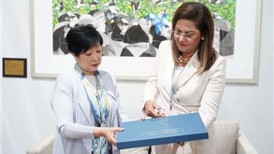 وزيرة التخطيط تلتقي بمحافظ مدينة طوكيو اليابانية على هامش مؤتمر  COP27 بشرم الشيخ