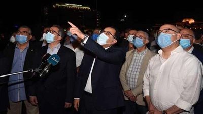 رئيس الوزراء يتفقد منطقة الأبراج الشاطئية والمنطقة الترفيهية وميدان المسلة بالعلمين الجديدة