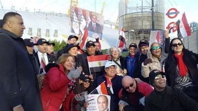 وقفة للجالية المصرية ببريطانيا: نحن فداء للدولة المصرية ورئيسها  | صور