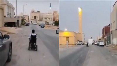 برغم إعاقته.. شاب يحرص على تأدية الصلاة بالمسجد