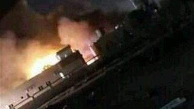 20 سيارة.. حريق ضخم بسوق الأعلاف بحفر الباطن 