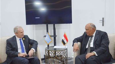 وزير الخارجية رئيس مؤتمر COP27 يستقبل رئيس الجمعية العامة للأمم المتحدة