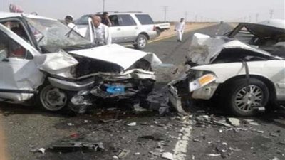 إصابة 7 أشخاص في تصادم سيارتين عند الكيلو 58 بطريق القاهرة الإسكندرية