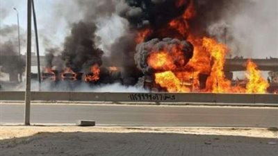 المرور: عودة الحركة مرة أخرى للطريق الدائري بعد حريق سيارة بترول