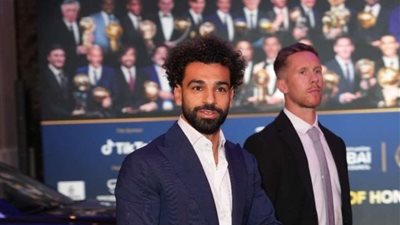 محمد صلاح يصل مقر حفل جلوب سوكر لأفضل لاعب في العالم 2022