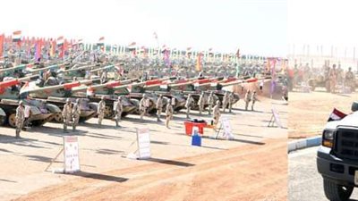 الفريق محمـد زكي يشهد إجراءات تفتيش الحرب لإحدى تشكيلات المنطقة الغربية العسكرية