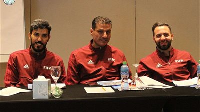 طاقم تحكيم كويتي لإدارة مباراة مصر وبلجيكا