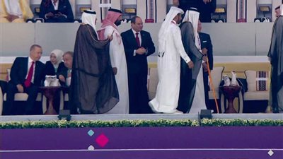 السيسي يتقدم زعماء العالم بحفل افتتاح كأس العالم قطر 2022