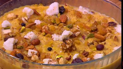 طريقة عمل البطاطا بالقشطة والمكسرات