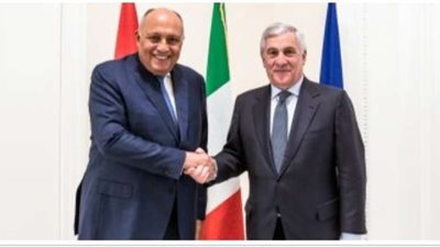 وزير خارجية إيطاليا يستقبل سامح شكرى فى روما