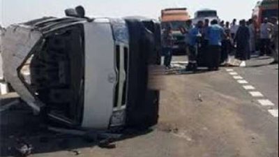 ننشر أسماء المصابين في حادث انقلاب ميكروباص بالصف