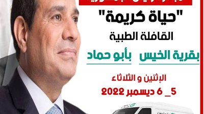 غداً.. إطلاق القافلة الطبية المجانية بقرية الخيس في مركز أبو حماد بالشرقية