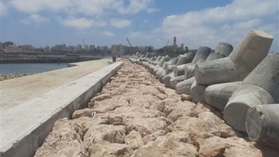الموقف التنفيذى لمشروعات حماية الشواطئ بمدينة الإسكندرية
