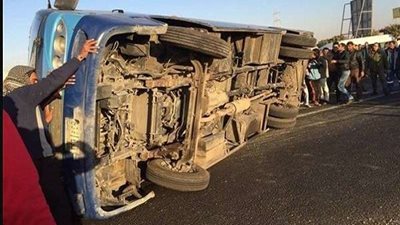 ننشر أسماء المصابين في حادث صحراوي بني سويف