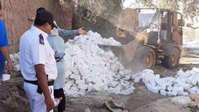 تنفيذ إزالات فورية لـ21 حالة تعدي على الأراضى الزراعية بالمنوفية