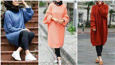 موديلات كنزات صوفية للمحجبات لشتاء 2023