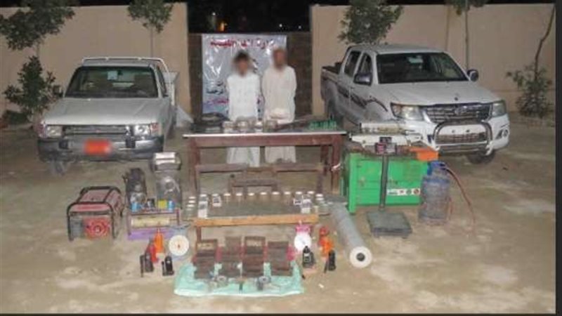 المتهمين والمضبوطات