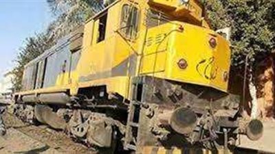 رفع آثار حادث انقلاب قطار المنصورة