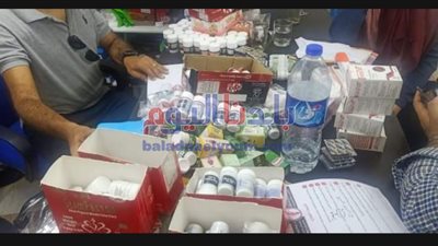ضبط أدوية غير مسجلة بوزارة الصحة داخل عيادة بالغربية