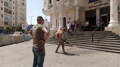 تعقيم مقار تقديم المرشحين لمجلس النواب 2020 بمجمع محاكم مرسى مطروح