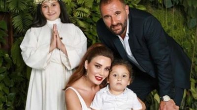 قبلة نارية من سيرين عبد النور لزوجها بمناسبة عيد ميلاده