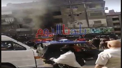 شاهد.. اندلاع حريق هائل بإحدى المحلات بالمنيرة في إمبابة