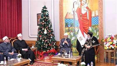 البابا تواضروس يستقبل شيخ الأزهر للتهنئة بعيد الميلاد المجيد