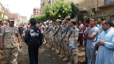 جنازة عسكرية مهيبة لشهيد الواجب بحادث سجن طرة