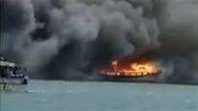 مصرع وإصابة 6 أشخاص إثر انفجار اسطوانات غاز على مركب بالبحر الأحمر