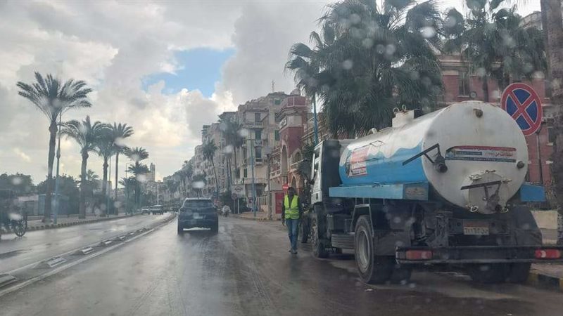 الامطار تضرب مدينة