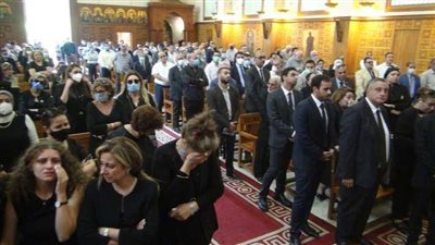 تشييع جثمان النائبة مني منير إلي مثواه الأخير من كنيسة المرعشلي