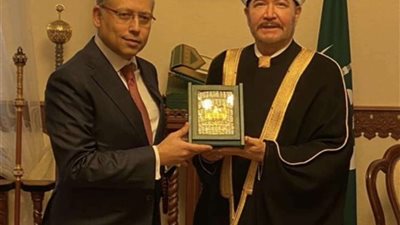 السفير المصري في موسكو يلتقي بمفتي عموم روسيا