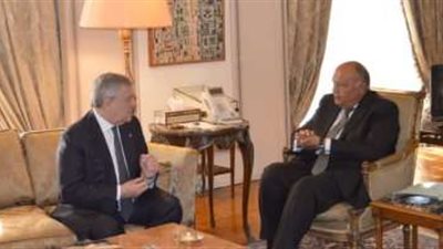 انطلاق الاجتماع الثنائي بين وزير الخارجية ⁧‫سامح شكري‬⁩ ونظيره الإيطالي