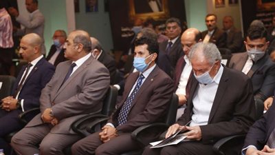 وزير الرياضة وحطب وحسن مصطفى يشهدون حفل تأبين 