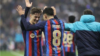 برشلونة يتقدم على ختيافي  بهدف فى الشوط الأول