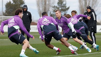 بالصور.. إستعدادات ريال مدريد لمواجهة أتليتكو مدريد بكأس ملك إسبانيا