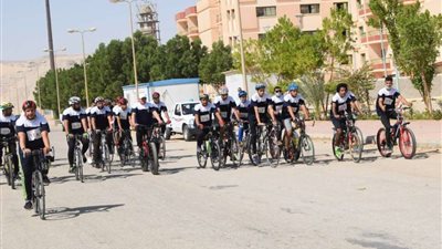 نهاية فعاليات ماراثون سباق الدراجات الهوائية في جامعة سوهاج