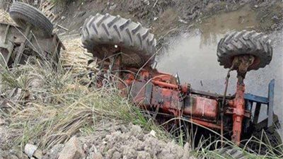 مصرع شاب غرقا إثر سقوط جرار زراعي فى ترعة بكفر الشيخ