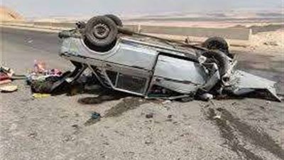 مصرع شخصين وإصابة آخر بحادث إنقلاب سيارة بقنا