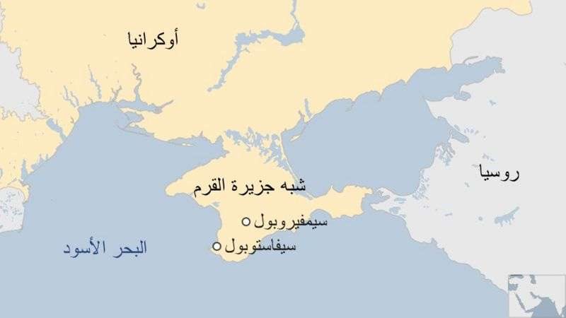 خريطه روسيا و أوكرانيا