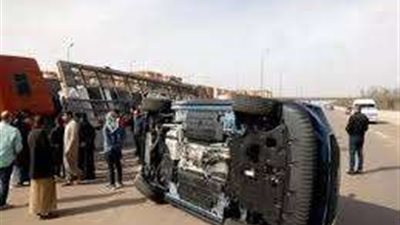 مصرع عامل وإصابة سائق في حادث مروري بسوهاج