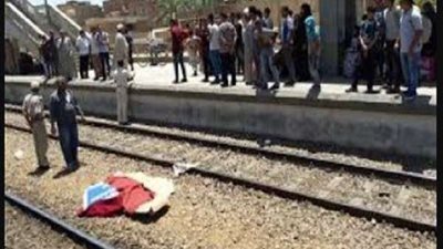 مصرع شخص أسفل عجلات القطار ببنها