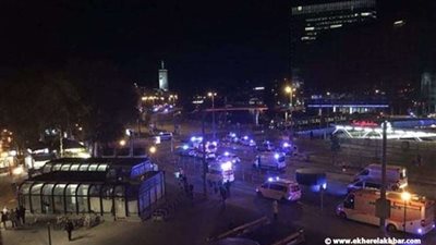 شاهد.. اللقطات الأولي لحادث تفجير المعبد اليهودي بالنمسا