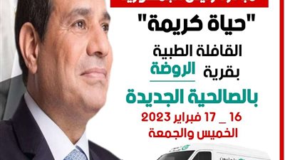 صحة الشرقية: إطلاق القافلة الطبية المجانية بقرية الروضة بالصالحية الجديدة